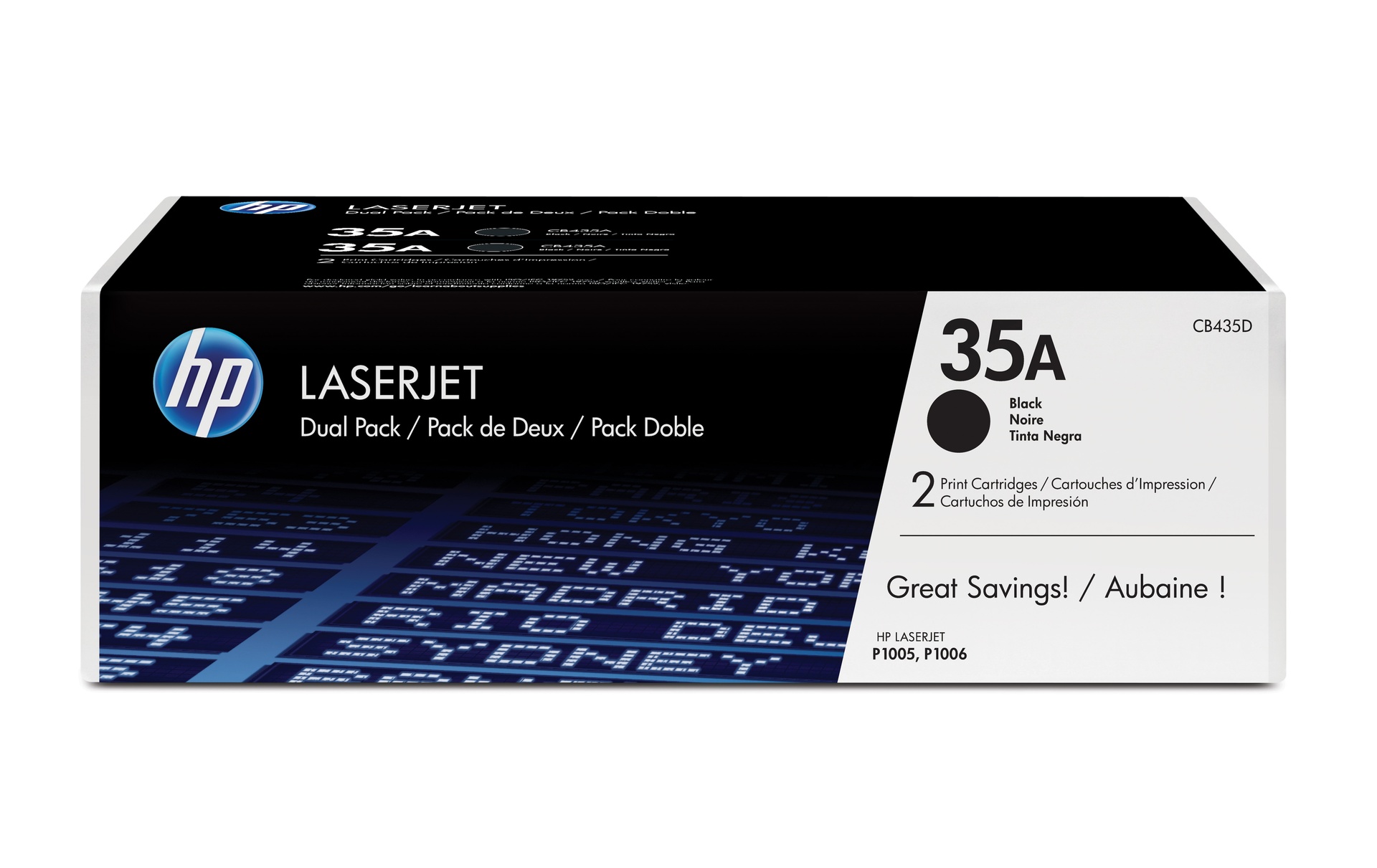 HP CB435AD/35A - Toner noir, 2 x 1 500 pages