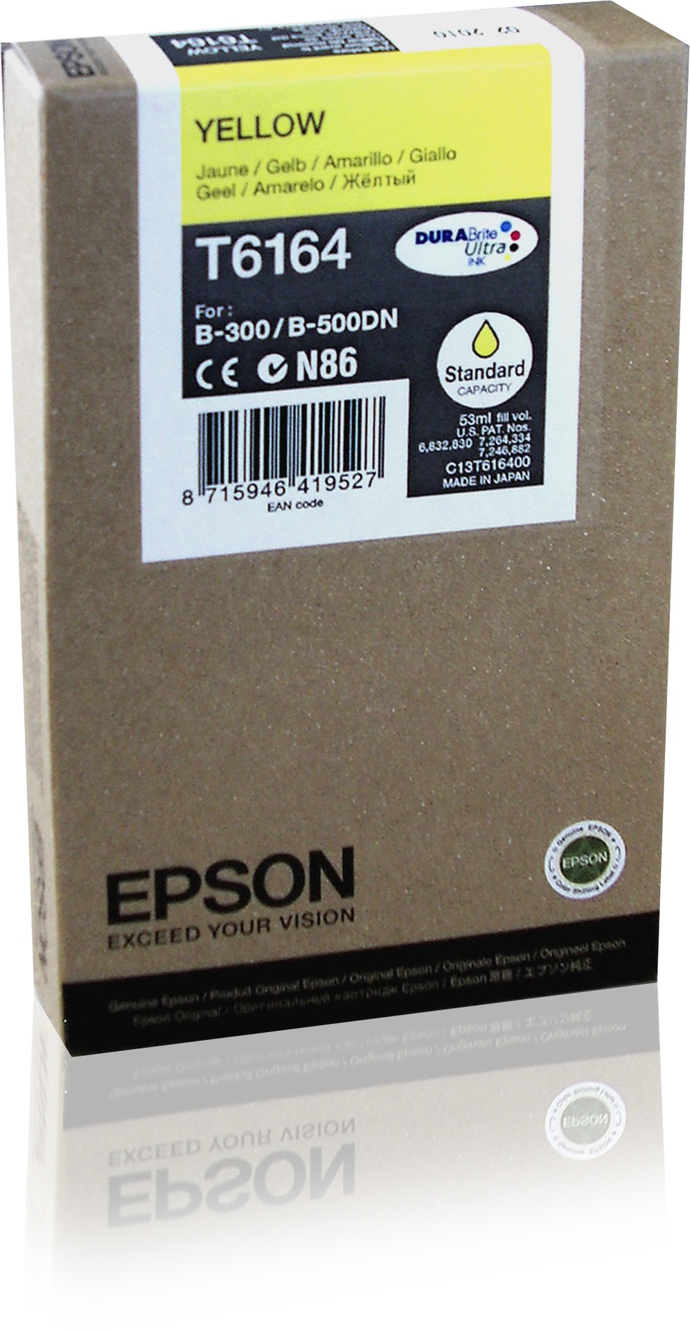 Epson C13T616400 - Cartouche d'encre jaune, 3 500 pages
