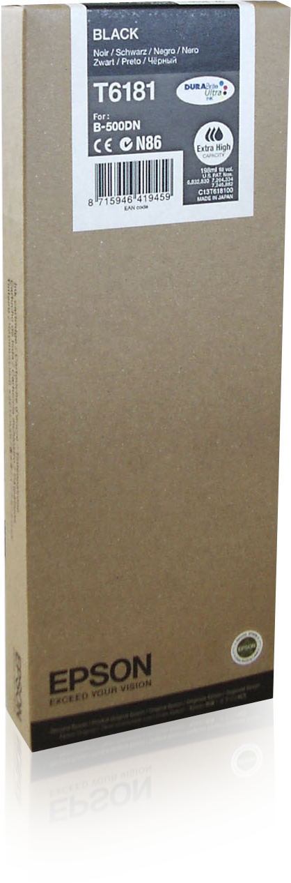 Epson C13T618100 - Cartouche d'encre noire haute capacité, 8 000 pages