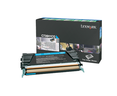 Lexmark 0C736H1CG - Toner cyan, 10 000 pages