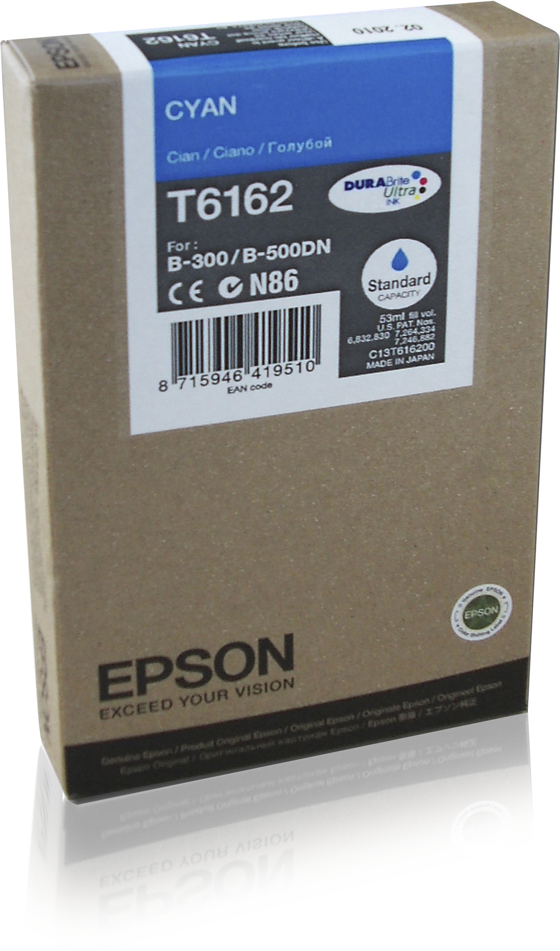 Epson C13T616200 - Cartouche d'encre cyan, 3 500 pages