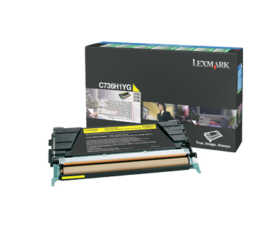 Lexmark 0C736H1YG - Toner jaune, 10 000 pages