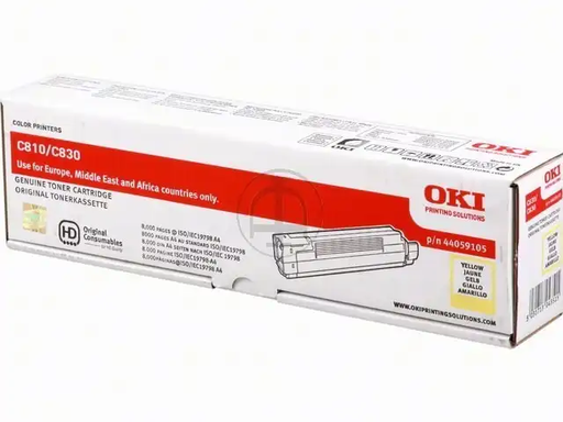 [46347] OKI 44059105 Toner jaune, 8.000 Feuilles ISO/IEC 19798 pour C 810 Series