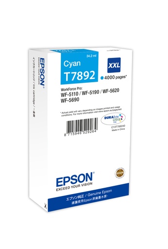 [47900] Epson Ink Cartridge XXL Cyan T7892 