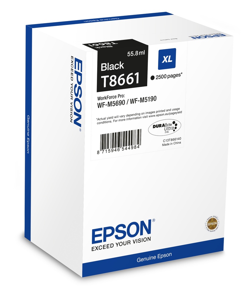 Epson C13T866140 - Cartouche d'encre noire, 2 500 pages