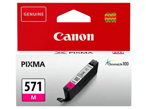[48487] Canon 0387C001/CLI-571M Cartouche d'encre magenta, 297 Pages ISO/IEC 24711 182 Photos 6.5ml pour Canon Pixma MG 5750/7750