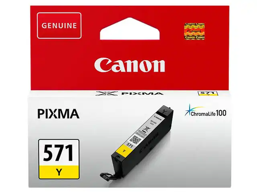 [48488] Canon 0388C001/CLI-571Y Cartouche d'encre jaune, 323 Pages ISO/IEC 24711 161 Photos 6.5ml pour Canon Pixma MG 5750/7750