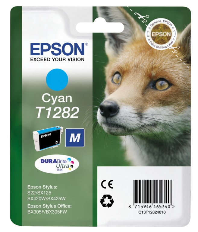 Epson C13T12824020 - Cartouche d'encre cyan, 175 pages