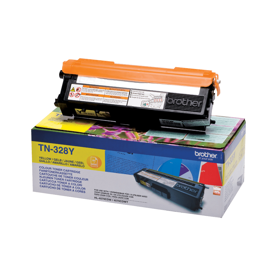 Brother TN-328Y - Toner jaune haute capacité, 6 000 pages