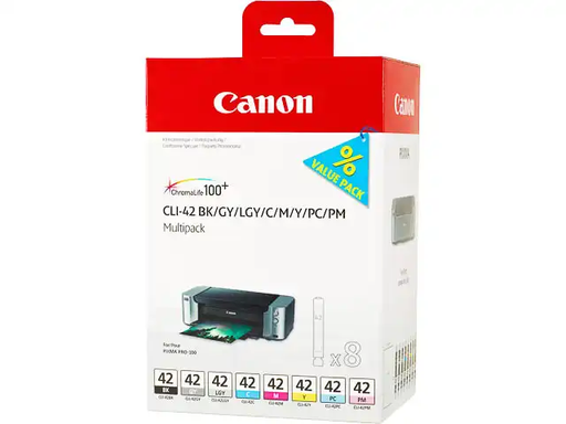 [49969] Canon CLI-42 BK/GY/LGY/C/M/Y/PC/PM 8 Ink Cartridge Multipack