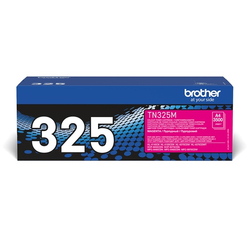 [50983] Brother TN-325M Toner magenta haute capacité, 3.500 Pages ISO/IEC 19798 pour Brother HL-4150/4570