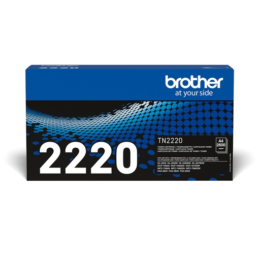 [51188] Brother TN-2220 Kit toner, 2.600 Pages ISO/IEC 19752 pour Brother Fax 2840/HL-2240