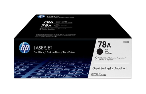 [51223] HP 78A 2-pack Black Original LaserJet Toner Cartridges toner cartridge