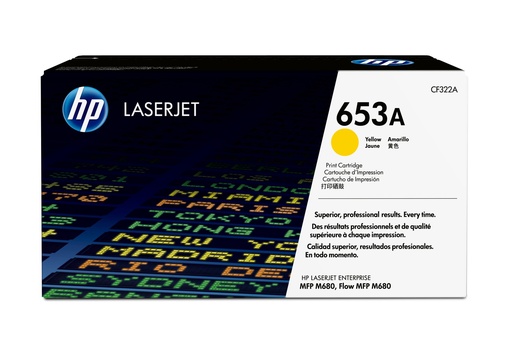 [51421] HP 653A toner jaune authentique LaserJet