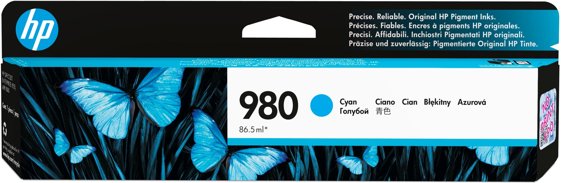 HP D8J07A - Cartouche d'encre cyan, 6 600 pages