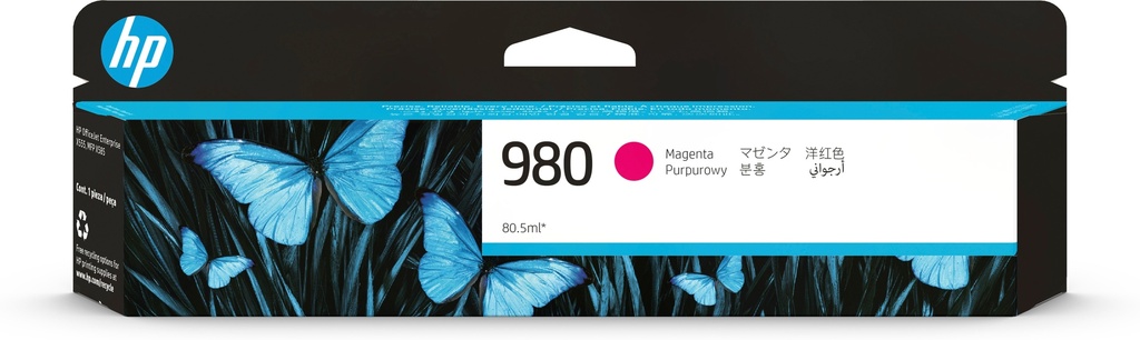 HP D8J08A/980 - Cartouche d'encre magenta, 6 600 pages