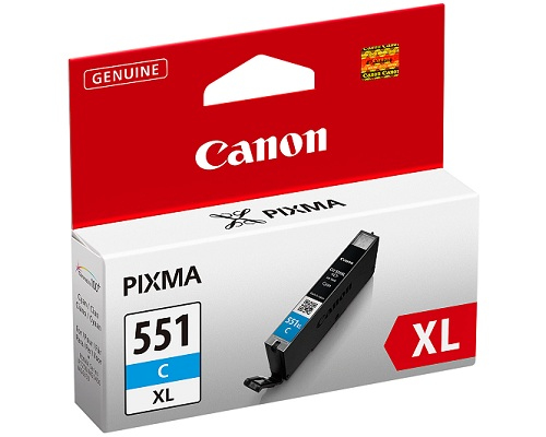 Canon 6444B004/CLI-551XL - Cartouche d'encre cyan haute capacité, 695 pages
