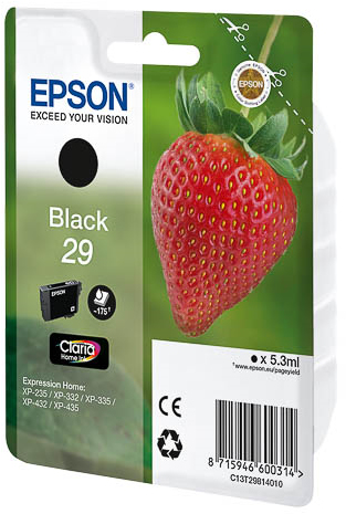 Epson C13T29814010 - Cartouche d'encre noire, 175 pages