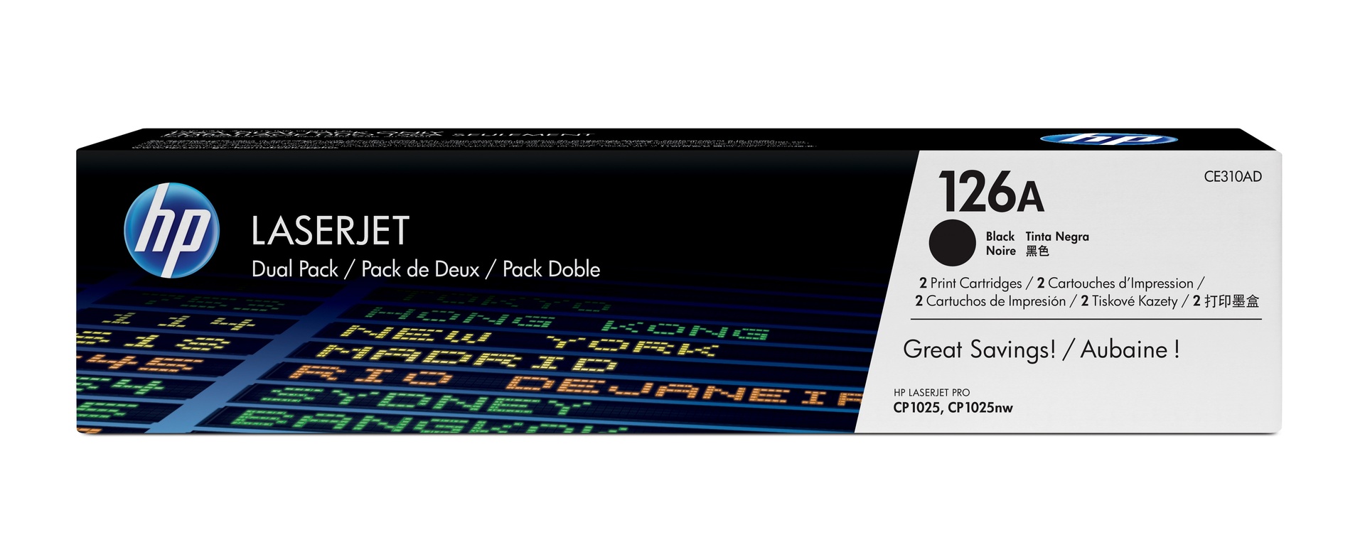 HP CE310AD/126A - Toner noir, 2 x 1 200 pages