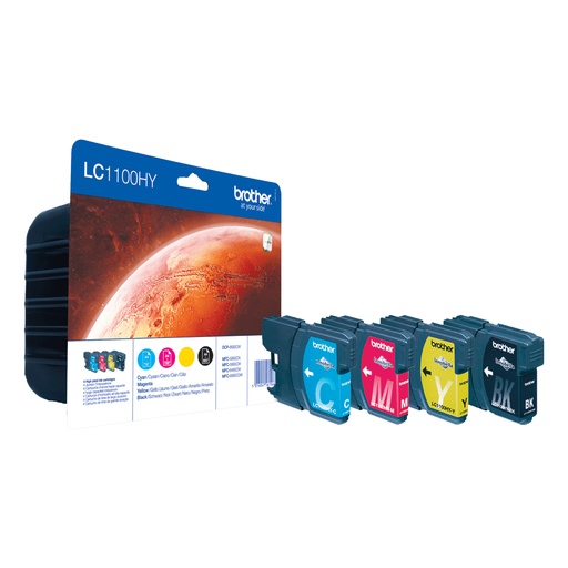 [51998] Brother LC1100HYVALBP ink cartridge 4 pc(s) Original Black, Cyan, Magenta, Yellow