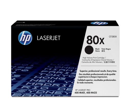 [52003] HP CF280X/80X Cartouche toner noir haute capacité, 6.900 Pages ISO/IEC 19752 pour HP Pro 400/e