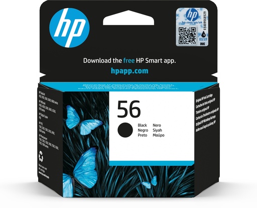 [52312] HP C6656AE/56 Cartouche à tête d'impression noire, 520 Pages ISO/IEC 24711 19ml pour HP DeskJet Series 5550/OfficeJet 4200 Series/OfficeJet 5610/PhotoSmart 7660/PSC 1110