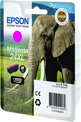 Epson C13T24334010/24XL - Cartouche d'encre magenta haute capacité, 500 pages