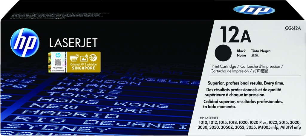 HP Q2612A/12A - Toner noir, 2 000 pages