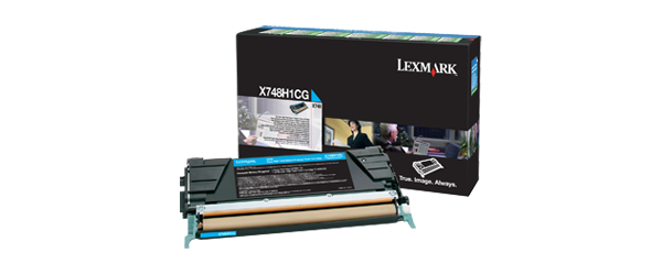 Lexmark X748H1CG - Toner cyan, 10 000 pages