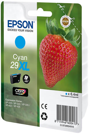 Epson C13T29924010 - Cartouche d'encre cyan haute capacité, 450 pages