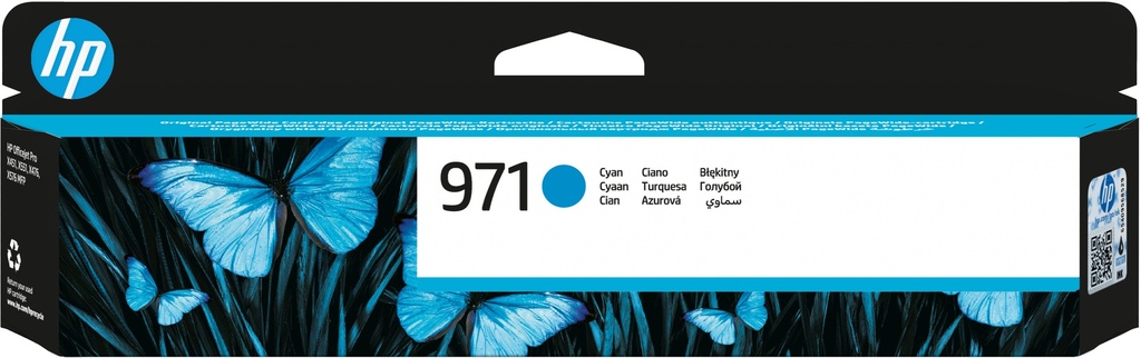 HP CN622AE/971 - Cartouche d'encre cyan, 2 500 pages