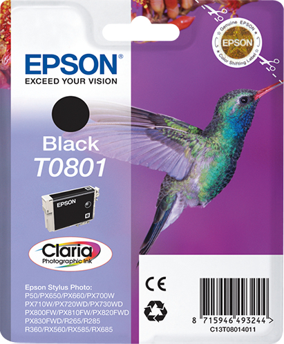 Epson C13T08014011 - Cartouche d'encre noire, 330 pages