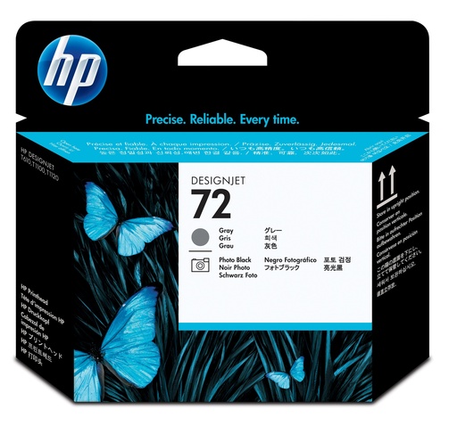 [52858] HP C9380A/72 Tête d'impression grise + noire pour HP DesignJet T 1100/1200/1300/620