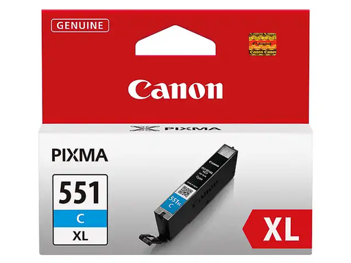 [53174] Canon 6444B001/CLI-551CXL Cartouche d'encre cyan haute capacité, 695 Pages ISO/IEC 24711 267 Photos 11ml pour Canon Pixma IP 8700/IX 6850/MG 5450/MG 6350/MX 725