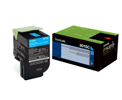 Lexmark 80C2SC0/802SC - Toner cyan, 2 000 pages