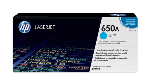 [53666] HP 650A Cyan Original LaserJet toner cartridge