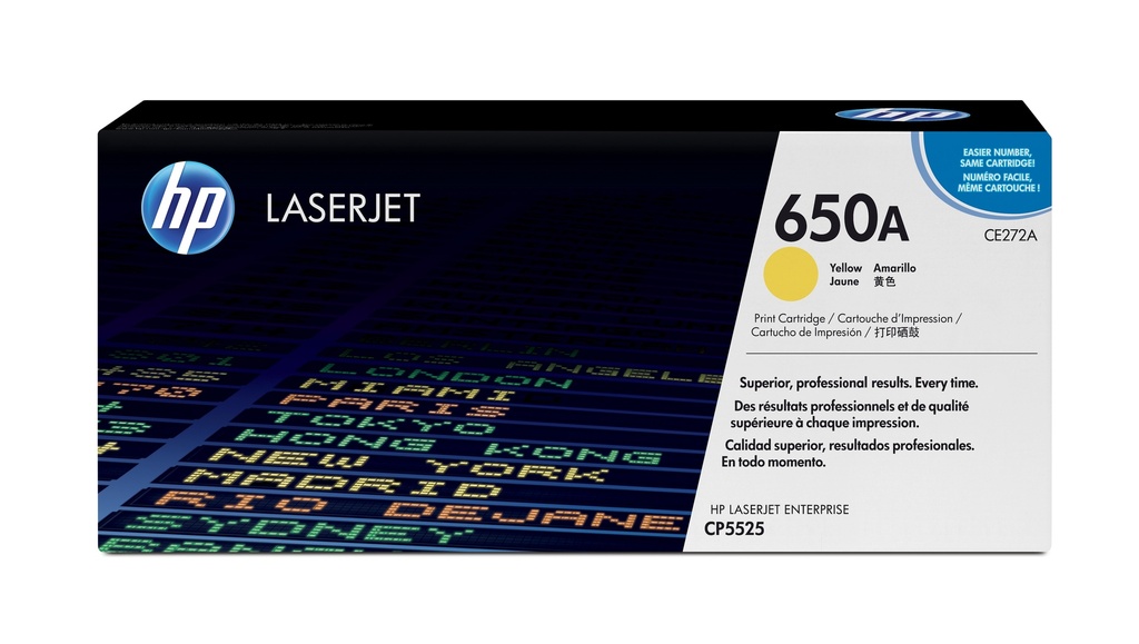 HP CE272A/650A - Toner jaune, 15 000 pages
