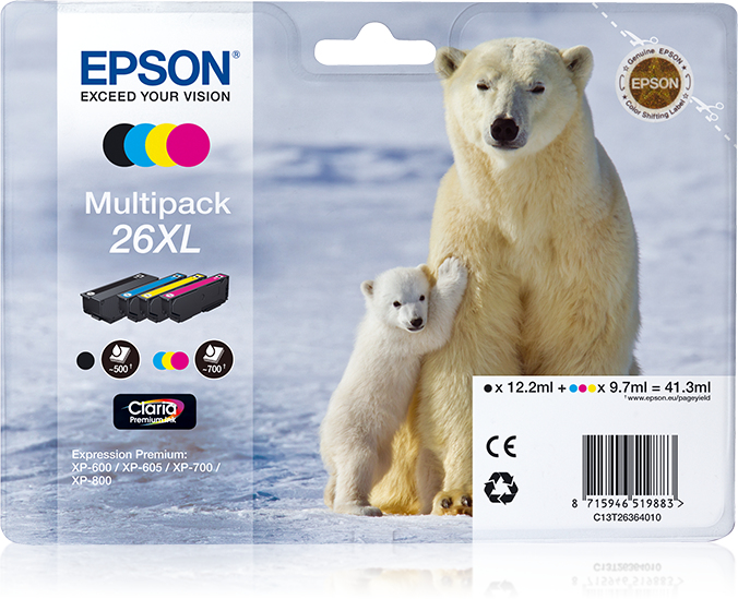 Epson C13T26364010 - Cartouche d'encre multipack couleurs haute capacité