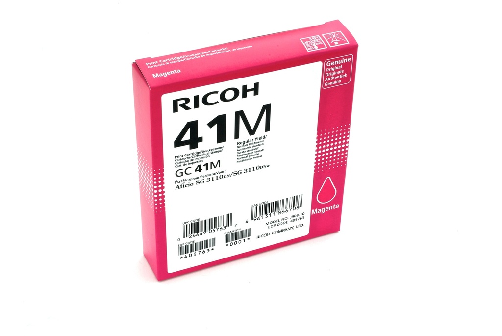 Ricoh 405763 - Cartouche d'encre magenta, 2 200 pages