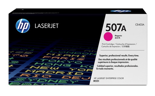 [54240] HP CE403A/507A Cartouche toner magenta, 6.000 Pages ISO/IEC 19798 pour HP LaserJet EP 500