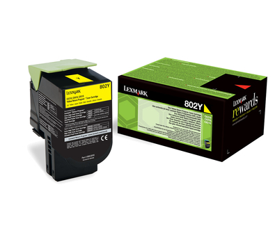 Lexmark 80C20Y0/802Y - Toner jaune, 1 000 pages