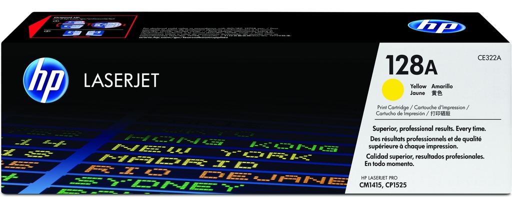 HP CE322A/128A - Toner jaune, 1 300 pages