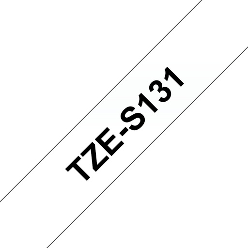 [54734] Brother TZE-S131 DirectLabel noire sur Transparent super fort 12mm x 8m pour Brother P-Touch TZ 3.5-12mm/18mm/6-18mm/6-24mm/6-36mm