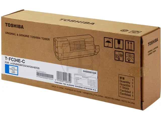 Toshiba 6A000001524|T-FC 34 EC - Toner cyan, 11 500 pages