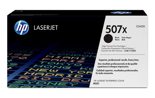 [55010] HP CE400X/507X Cartouche toner noir haute capacité, 11.000 Pages ISO/IEC 19798 pour HP LaserJet EP 500