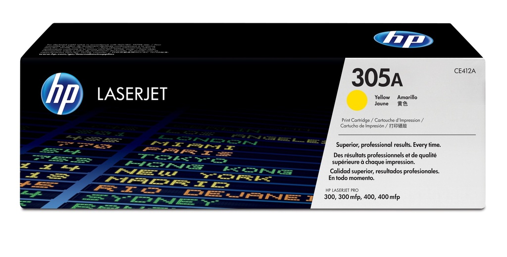 HP CE412A/305A - Toner jaune, 2 600 pages