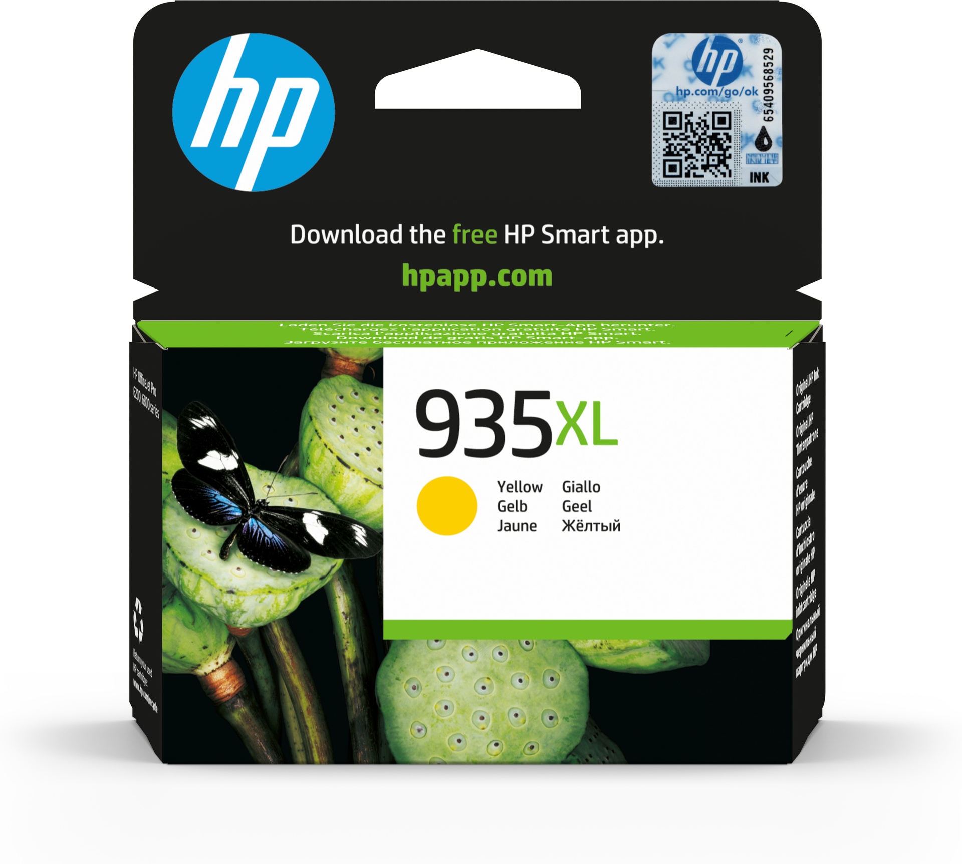 HP C2P26AE/935XL - Cartouche d'encre jaune haute capacité, 825 pages