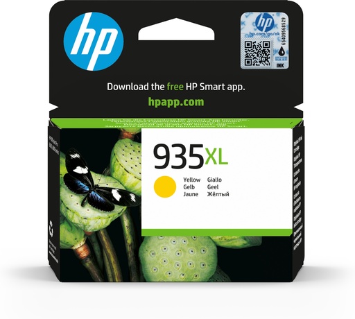 [55173] HP C2P26AE/935XL Cartouche d'encre jaune haute capacité, 825 Pages ISO/IEC 24711 9.5ml pour HP OfficeJet Pro 6230