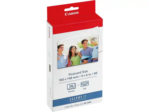 [55529] Canon KP-36IP Colour Ink + 100 x 148 mm Paper Set, 36 Sheets