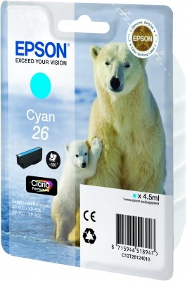 Epson C13T26124010 - Cartouche d'encre cyan, 300 pages